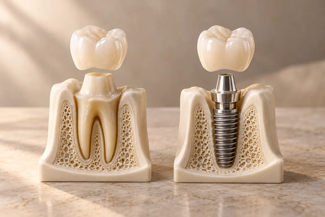 Coroas sobre dente ou implante