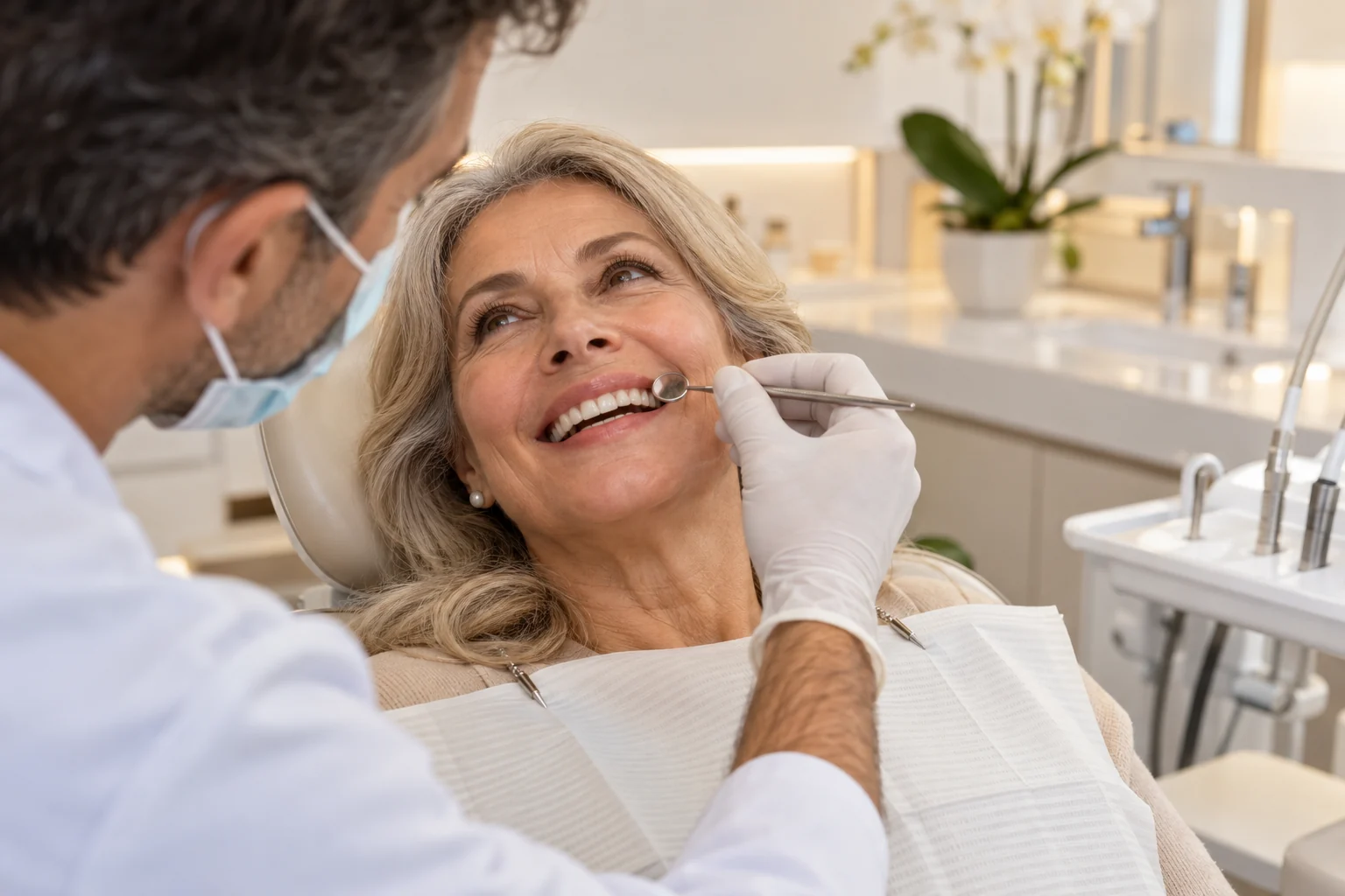 Consulta ilustrativa de acompanhamento de uma reabilitação oral